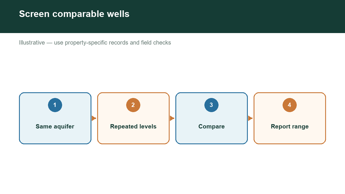 Diagram showing screen comparable wells with labeled stages or factors.