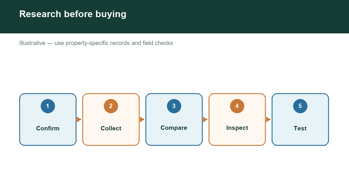 Diagram showing research before buying with labeled stages or factors.
